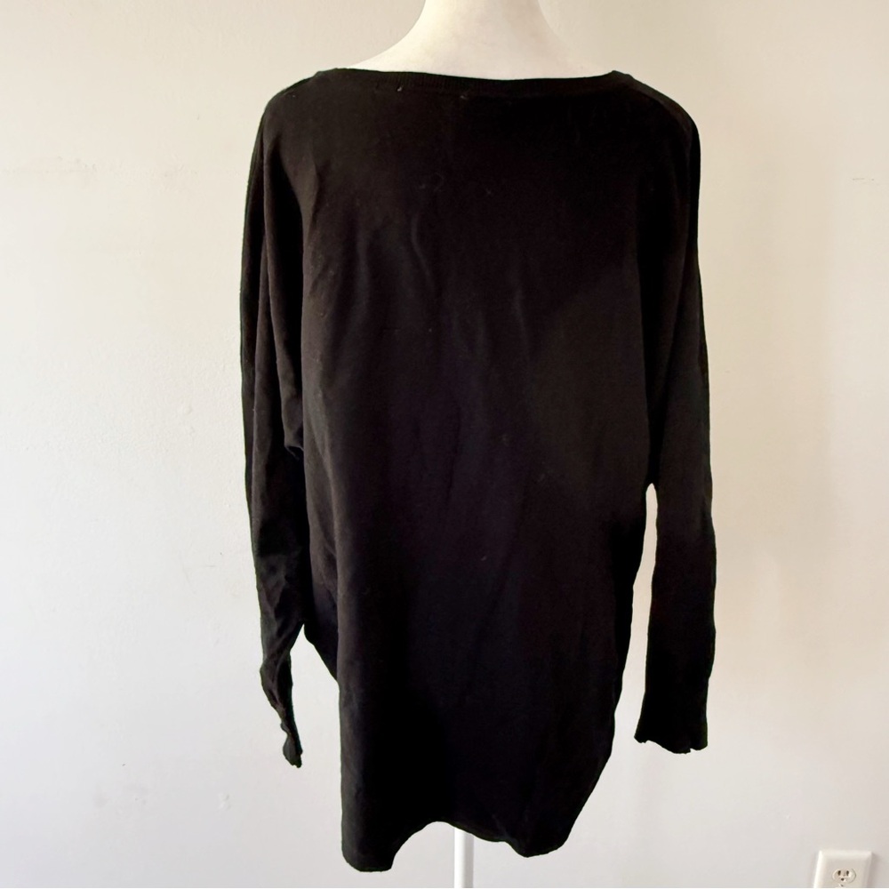 Aaeda Women Felted Floral Dolman Sleeve Sweater 3X Feminine Casual Dark Romance - Picture 5 of 7